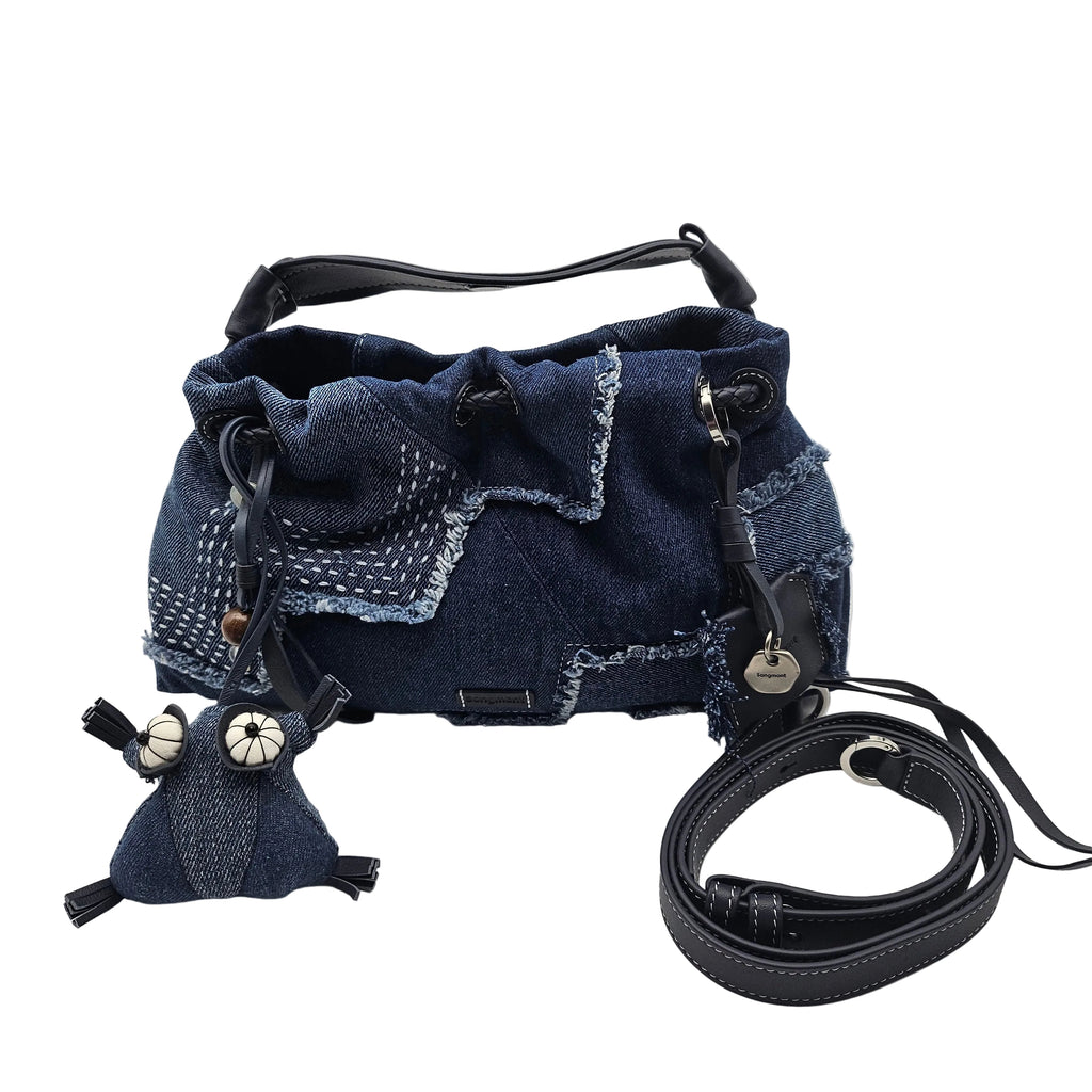 Songmont Denim Patchwork Bag
