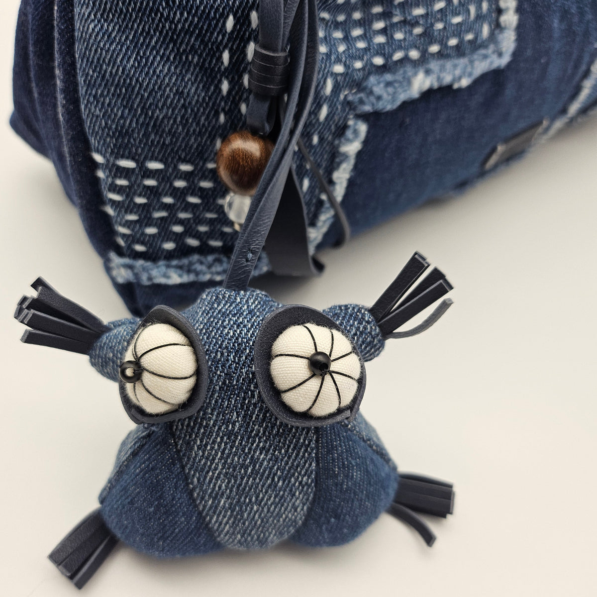 Songmont Denim Patchwork Bag
