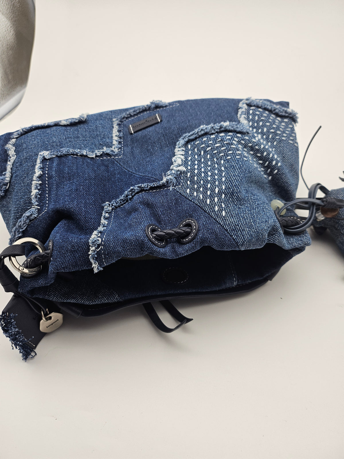Songmont Denim Patchwork Bag